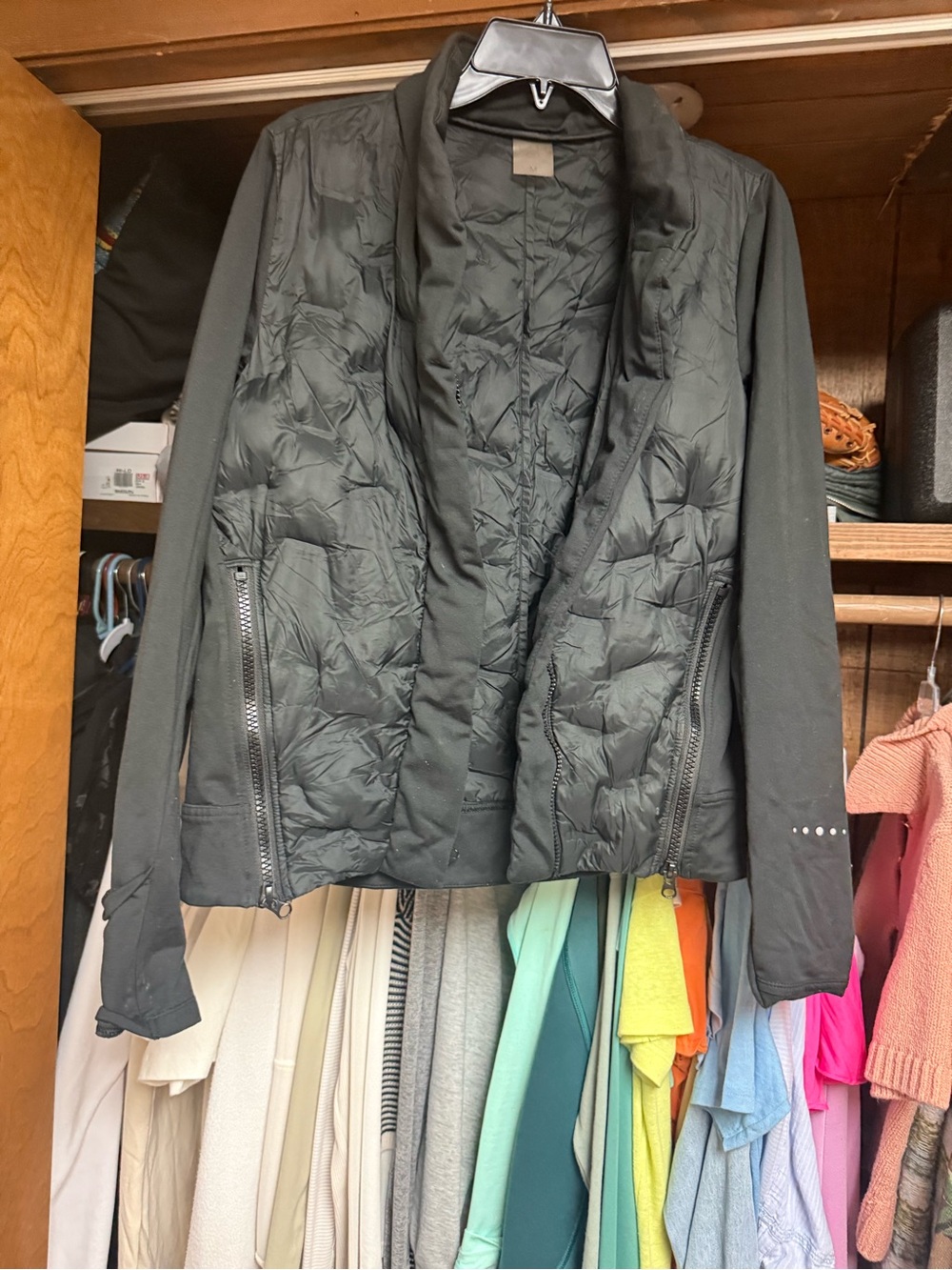 CALIA by Carrie Underwood Black Quilted Front Bomber Jacket